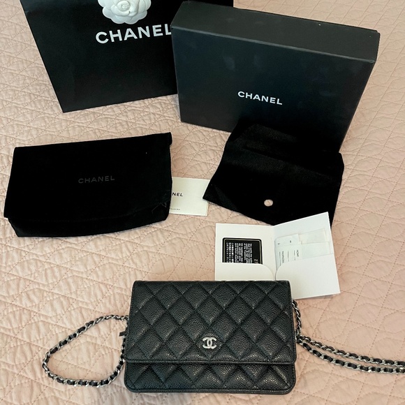 CHANEL | Bags | Channel Caviar Leather Woc Bagwith Receipt | Poshmark